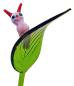Preview: Pflanzenstecker, Blatt mir Raupe, rosa